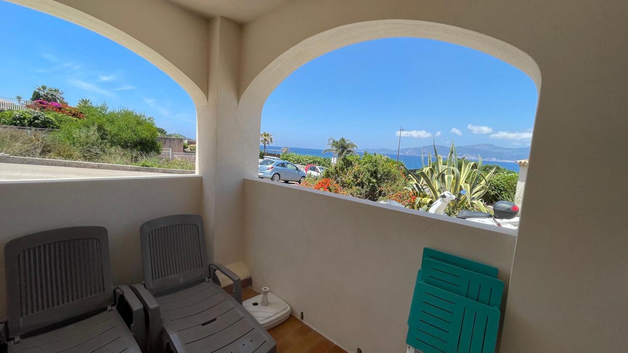 Vue Mer Panoramique Plage 50M Porticcio Corse Luaran gambar